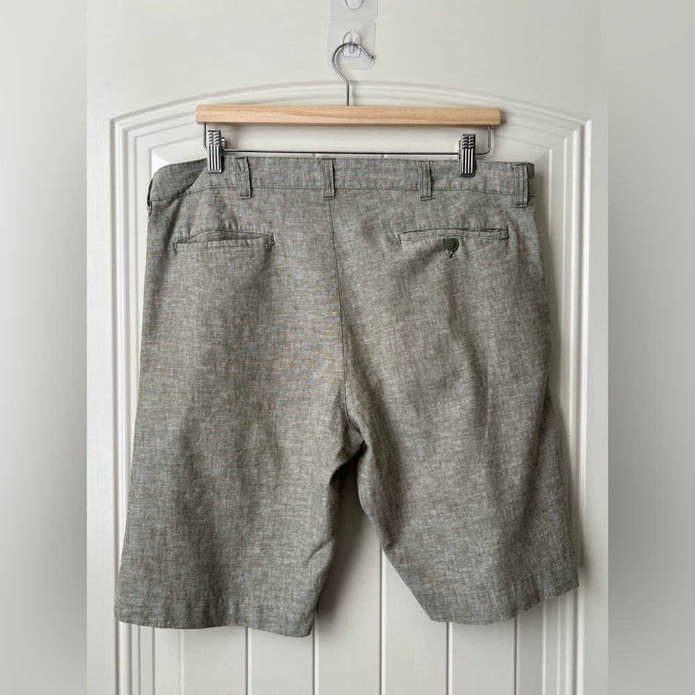 Bruno Washable Linen Blend Shorts Men’s 34 Classic Fit Gray - Picture 3 of 13